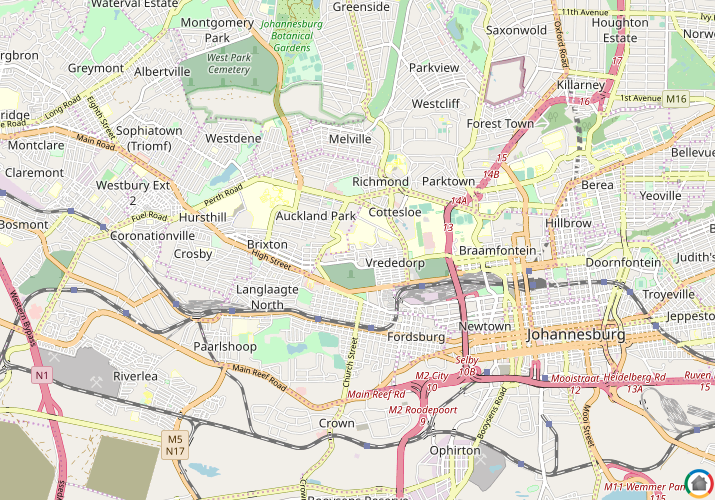 Map location of Jan Hofmeyr